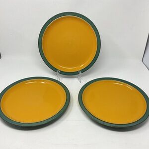 3 Denby Spice (retired) Stoneware Dinner Plates